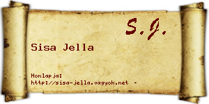 Sisa Jella névjegykártya
